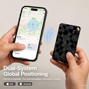Portefeuille de recharge sans fil avec localisateur de cartes, double système compatible iOS (Localiser <span class=keywords><strong>mon</strong></span> appareil) et Google (Localiser <span class=keywords><strong>mon</strong></span> hub), alerte automatique hors portée, traceur - Product Image 5