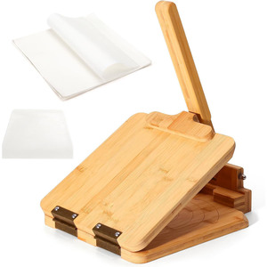 Presse à tortillas populaire en bambou et bois, également pour faire des enveloppes de raviolis - Product Image 1