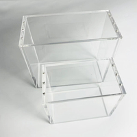 Boîte de présentation en acrylique transparente personnalisée, style moderne, pour boîte de booster ETB, couvercle anti-poussière, haute transparence, boîte de rangement pour boîte d'entraînement d'élite