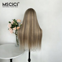 Perruque Lace Front HD 13x6 en Cheveux Humains Vietnamiens Bruts, Lisses, Blond Cendré, avec Ligne de Cheveux Naturelle, Vente en Gros, 100% Cheveux Humains