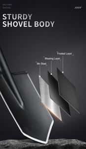 Легкий вес деревянная ручка Автомобильная аварийная Лопата садовая уличная Лопата OEM на заказ - Product Image 5