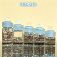 Botol Serum Kaca Transparan 3ml, Botol Ampul Kosmetik Kosong untuk Sampel Esens Perawatan Kulit & Kemasan Estetika Medis