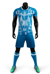 Maillot de football personnalisé par sublimation pour homme, manches courtes, imprimé géométrique, anti-humidité, coupe ajustée, toutes saisons, adulte - Product Image 4