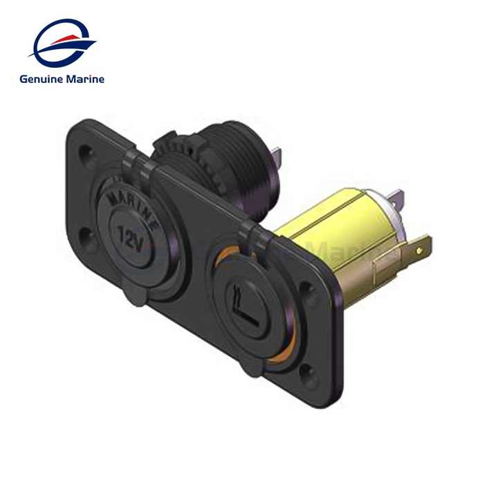 marine cigarette lighter socket Genuine Marine Cigarette Lighter Socket 12V Dual USB 2.1A/1A Power Adapter  Outlet 2 Port USB Car Charger for Car Boat Marine