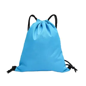 Op Maat Gemaakte Promotionele Herbruikbare Duurzame Waterdichte Reisrugzakken Polyester Tas Met Trekkoord Met Logo