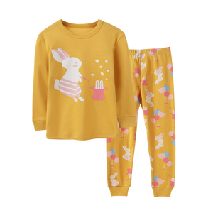 NuoHuaGarment Wholesale/ODM/OEM Teenage <strong>Teen</strong> Baby Girls Clothes Clothing Set Long Sleeve Shirt and Pants Tight Pajama - Product Image 1