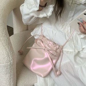 Mini bolso cruzado con lazo para mujer, verano 2024, rosa, plateado, negro, blanco, bolso para teléfono de satén con bolsillo con cremallera - Product Image 3