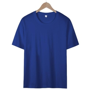 T-shirt da donna casual in cotone a maniche corte, lavorata a maglia, di alta qualità, comoda, estiva, da 200 grammi, azzurra, per <span class=keywords><strong>coppia</strong></span> - Product Image 6