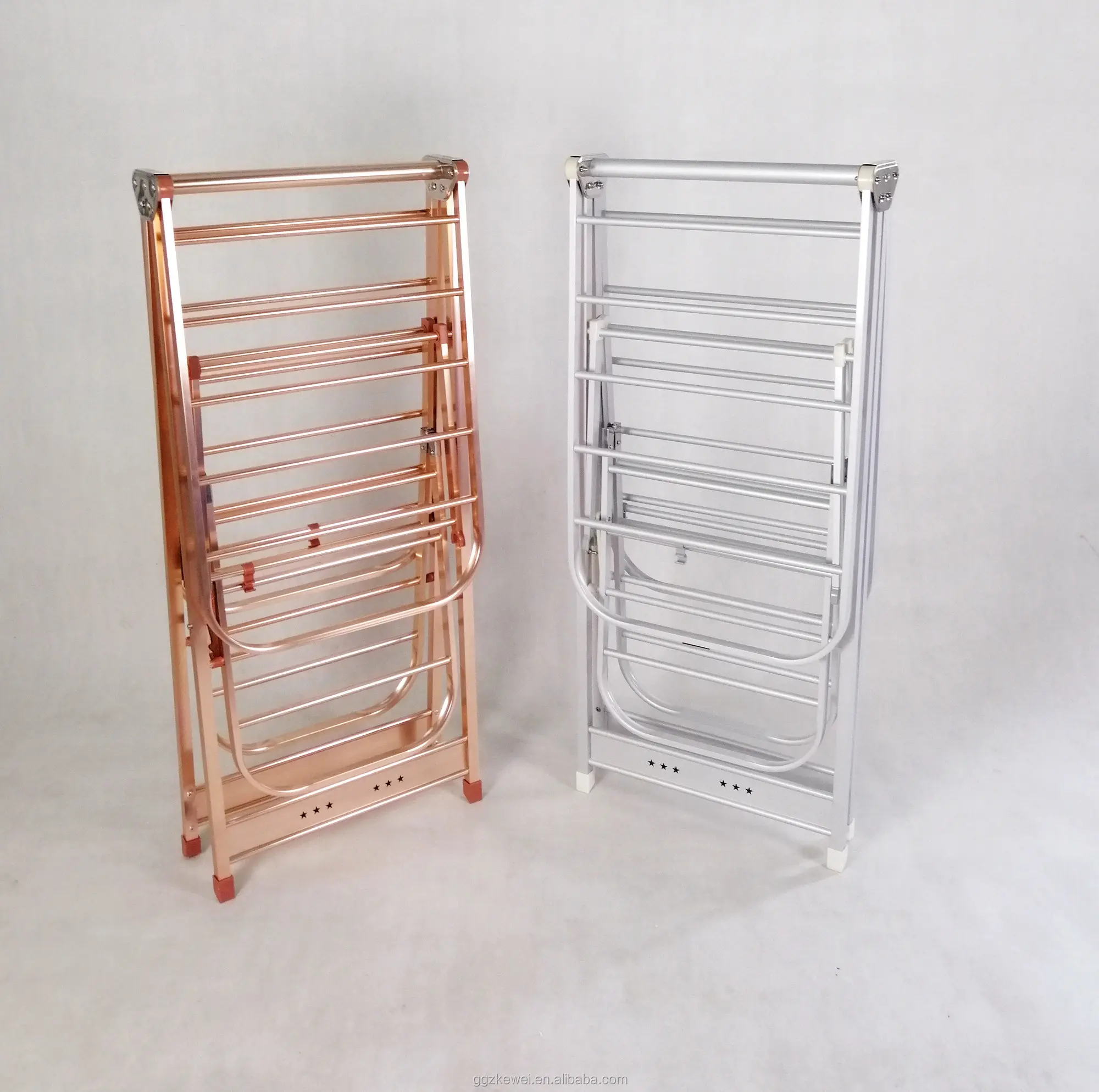 Hot Sale Custom Stainless Steel Folding Indoor Clothes Dryer Rack Standing Hanger With Two Wings