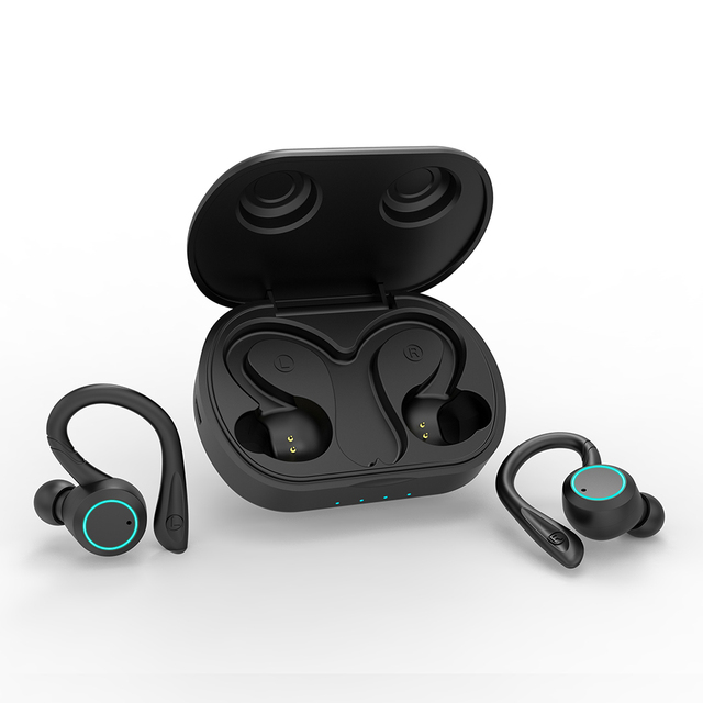Ear-Hook Design HIFI Stereo Wireless TWS Sports Earbuds Earphones IPX-7 Waterproof Touch Control Wireless in Ear Headphones