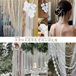 6-10mm ABS Kreisförmige Verbundene Perlen DIY Hochzeit Plastik Doppelstrang-Kette Großpackung Zertifiziertes Schmuckzubehör - Product Image 5