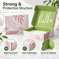 Scatola per Spedizioni Personalizzata in Cartone Premium per Ordini all'Ingrosso, con Interno Verde Stampato, Chiusura Sicura e Facile Montaggio, Ideale per Prodotti Skincare