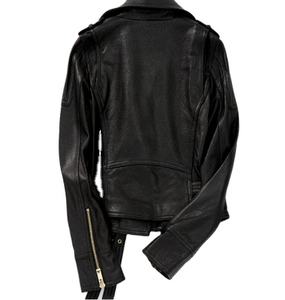 カスタムハイストリート女性用シープスキンバイカージャケットOEMジッパー開閉式本革バイクジャケット（レディース） - Product Image 3