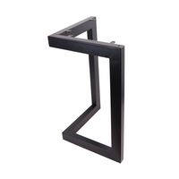 WEKIS Pieds de table à manger noirs de haute qualité de 28 "Pieds de table en acier en forme de L Pieds de table de cuisine industrielle en métal noir en forme de c