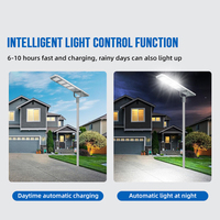 Lampadaire solaire LED tout-en-un Suppory OEM&ODM pour extérieur, étanche IP66, en aluminium, SMD5054, 40W, 60W, 80W, 100W, 120W