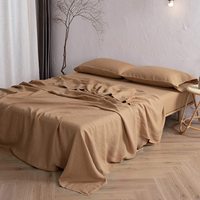 Vente en gros Parure de lit de luxe 100% chanvre lavé Style classique Home Hotel Housse de couette Parure de draps