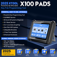 Newest X100PADS All Systems Diagnostic Automotive IMMO/Key Programming Auto VIN Built-in CAN FD DOIP 32+ Reset Service