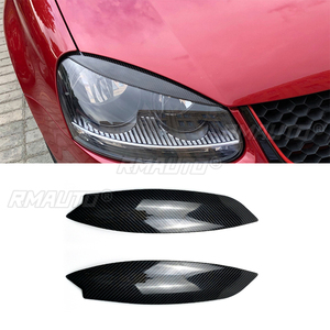 ฝาครอบตกแต่งขอบไฟหน้ารถยนต์ 2 ชิ้น สำหรับ Volkswagen Golf 5 MK5 GTI R ปี 2005-2007 สติ๊กเกอร์ติดขอบไฟหน้ารถยนต์ - Product Image 1