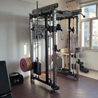 Équipement de gymnastique Smith 3-en-1 Poulie arrière multifonction en métal pour les exercices de bras, de poitrine et de jambes