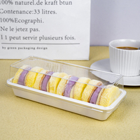 Couvercles transparents personnalisés en PET avec couleur transparente + blanche pour l'emballage de gâteau emballage blister en plastique de qualité alimentaire