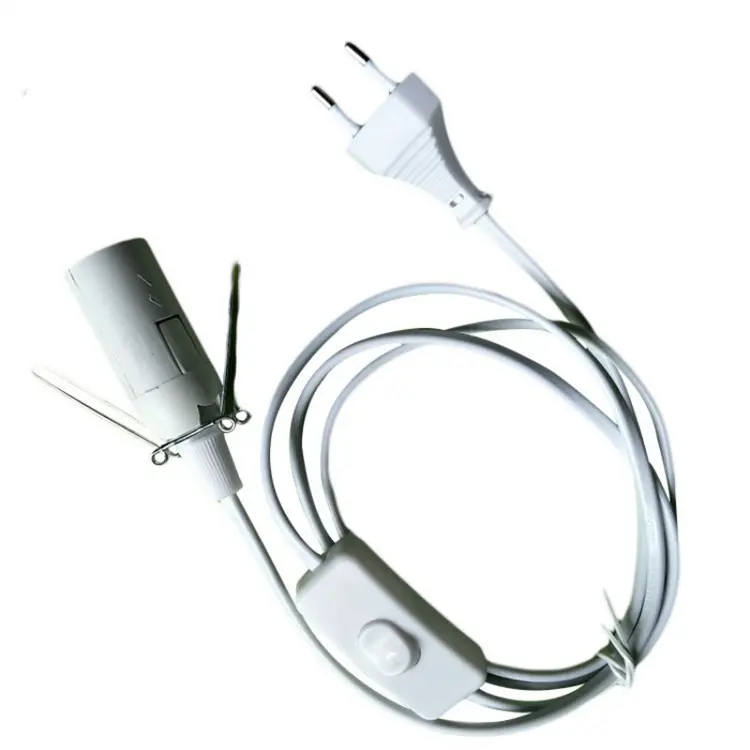 Cavo di alimentazione 1.8m AC EU US spina linea interruttore On/Off cavi cavo prolunghe a due pin linea adattatore per lampada a LED