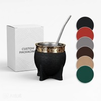 Tasse à maté en acier inoxydable sous vide de 180 ml avec bombilla et cuillère-paille réutilisable – Vente en gros