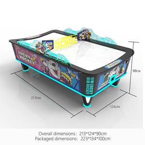 Table de hockey sur air incurvée Série Arctique Ours polaire - Machine d'arcade commerciale à fort rendement avec effets LED - Product Image 5
