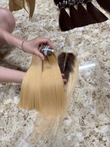 Extensiones de Cabello Humano Vietnamita Natural Liso y Ondulado, Doble Trama, Súper Doble Trama, 100% Virgen para el Mercado Internacional - Product Image 3