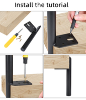Pieds de meubles en fer modernes, support doré, 18 pouces, pieds de table de luxe en or
