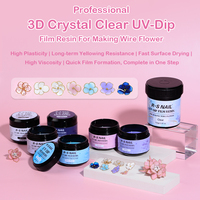 Résine liquide UV à séchage rapide et faible odeur, directement de l'usine, 25g 100g, haute transparence, pour film de trempage UV et fabrication de fleurs en fil de fer
