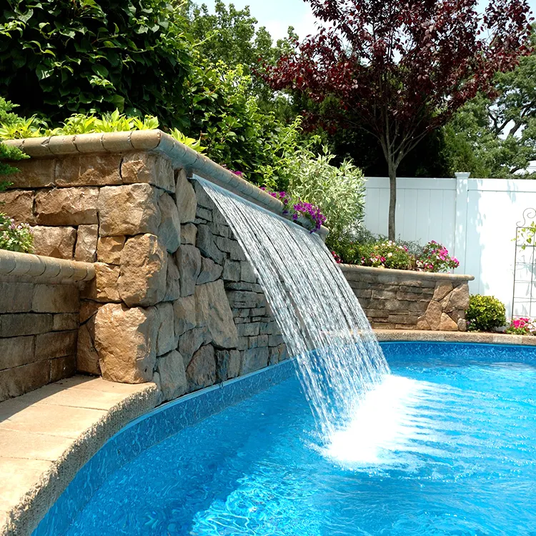 屋内屋外ガーデン池の滝は噴水を導きましたプールのための人工的なプールの滝の壁