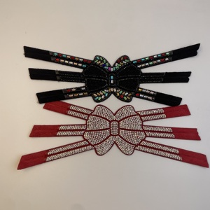 Tomaia a forma di farfalla e fiore <span class=keywords><strong>con</strong></span> cristalli e diamanti per accessori sandalo pantofola - Product Image 5