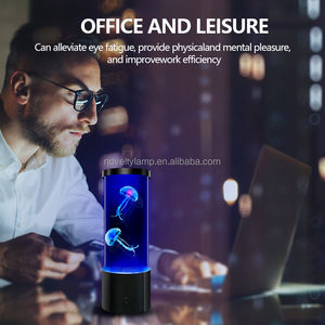Nouveaux produits <span class=keywords><strong>prix</strong></span> usine veilleuse poisson mobile lampe Aquarium petites méduses lampes couleur changeante lumières pour enfants lampe de Table - Product Image 6