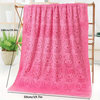 Serviette de bain à motif de dessin animé, grande taille, épaisse, bonne absorption d'eau, produit en gros
