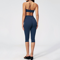 Ensemble de soutien-gorge de yoga respirant et personnalisé en gros, en tissu nylon à séchage rapide, pour femmes