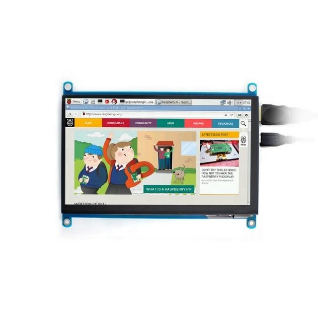 Original 7 inch LCD HD MI touch screen 1024*600 for Raspberry pi 3 LCD display