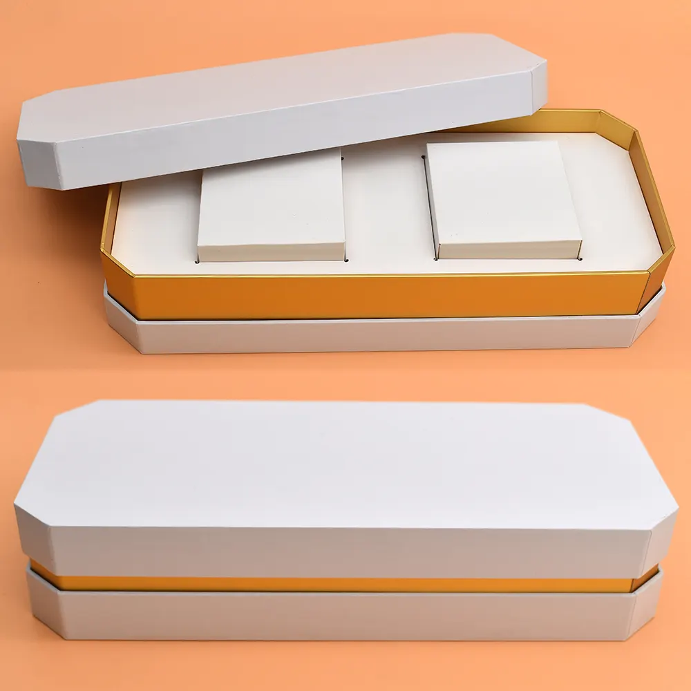 Caja de embalaje de galletas de postre rectangular de lujo para regalo, caja de chocolate de cartón rígido con impresión personalizada con inserto