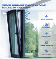 Ventana Abatible de Aluminio AMJ NFRC Csa para Pedidos al por Mayor, Logotipo Personalizado OEM, Directo de Fábrica, Ventana Abatible de Doble Acristalamiento para Distribuidores