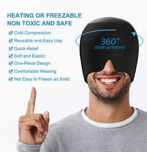 Fournisseur direct d'usine, bonnet <span class=keywords><strong>de</strong></span> thérapie chaud/froid réutilisable avec une capacité <span class=keywords><strong>de</strong></span> 1L pour soulager les maux <span class=keywords><strong>de</strong></span> tête, les migraines, les gonflements et les douleurs musculaires - Product Image 3