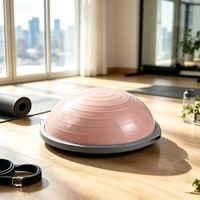 Ballon d'exercice en PVC épaissi anti-éclatement BSW avec demi-plateforme d'équilibre et surface de massage pour l'entraînement complet du corps au yoga