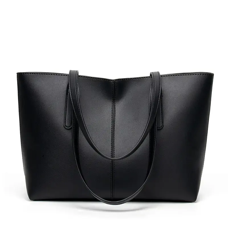 2023New Fashion Women Luxury Big Handbag Wholesale Large Capacity Ladies Black Tote bags PU Leather