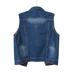 Chaqueta acolchada de moda personalizada corta para <span class=keywords><strong>mujer</strong></span>, venta al por mayor, nueva Veste En Jean de mezclilla con decoración de botones de talla grande - Product Image 2