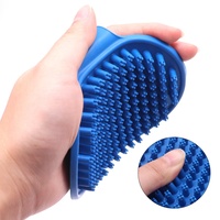 Brosse de massage apaisante et de nettoyage pour animaux de compagnie (chats et chiens) en caoutchouc, avec poignée réglable, de haute qualité, en stock, prix d'usine