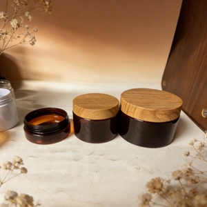 Envase de Plástico PET de Grado Alimenticio, Boca Ancha, Color Ámbar, 200ml 250ml 300ml 500ml 1000ml, para Crema Cosmética, Galletas, Té - Product Image 1