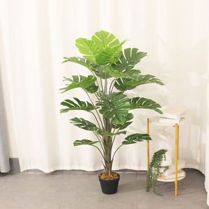 Monsteras artificiale di plastica di tocco reale di migliore qualità lascia la decorazione esterna dell'albero artificiale delle piante - Product Image 2