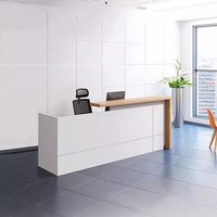 Table de comptoir de réception Design moderne comptoir de beauté personnalisé bureau d'hôpital en bois petit Salon de luxe blanc