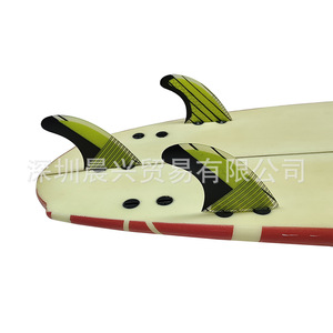Aileron de planche de surf UPSURF G5 Double Tab FCS en fibre de verre alvéolée jaune pour paddleboard et accessoires de surf - Product Image 4