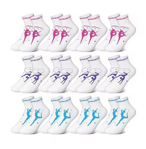 Gymnastics Theme Socks Team <b>Gifts</b> Bulk – Gymnast Stuff Party Favors for Women Girls Teacher <b>Sister</b> Lovers Accessories - Product Image 1
