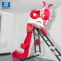 Modèle de dragon gonflable géant personnalisé en flocage pour la publicité et la décoration d'événements extérieurs et de festivals