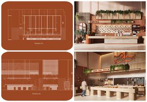 Diseño Moderno de Decoración para Tienda de Té Boba, Mostrador Personalizado Azul para Cafetería, Muebles para Tienda de Té de Burbujas y Té con Leche - Product Image 5